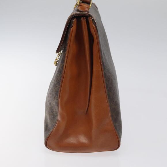 CELINE Macadam Canvas Hand Bag Pvc Leather Brown Gold - Picture 5 of 13